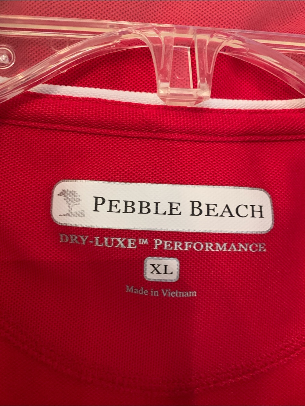 Pebble Beach Red Sleeveless Polo Tank Golf Shirt XL fits tight like large - Picture 2 of 3